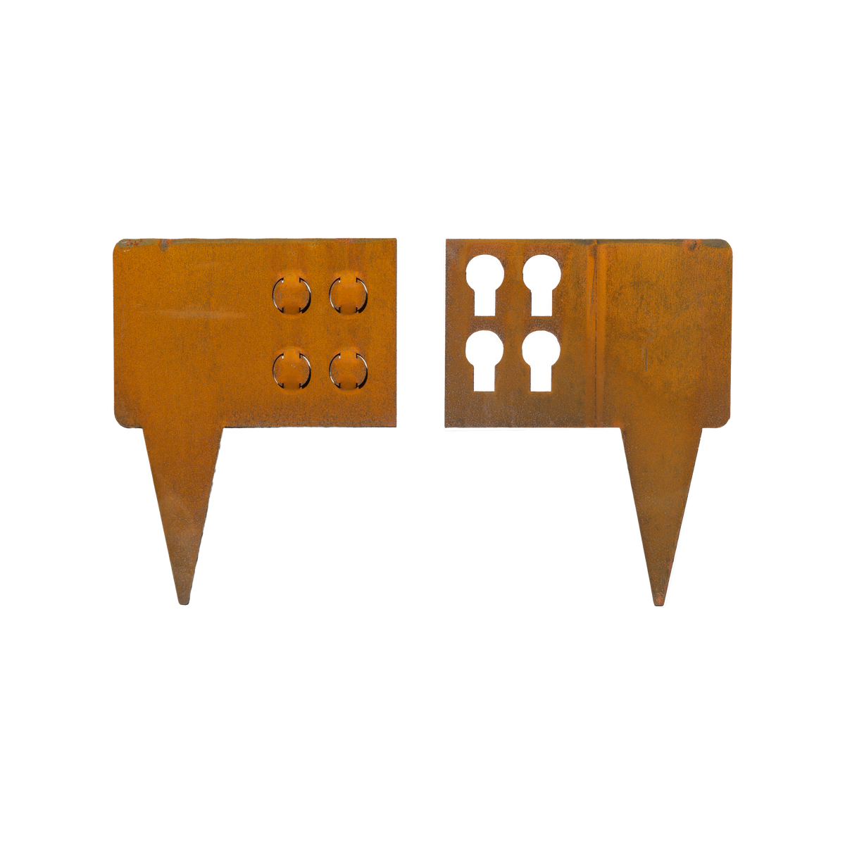 CoreEdge Steel Garden Edging End Pieces - 1 Pair (1 male & 1 female)